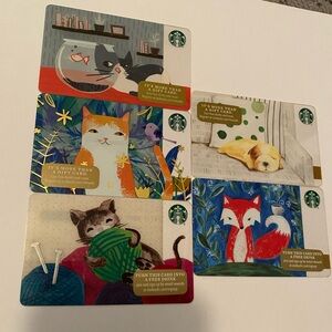 2014 and 2015 Animal Print Plastic Starbucks Gift Cards 
(no value loaded)